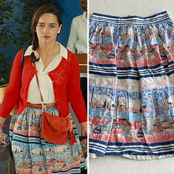Striped Vacation Painting Skirt ASO Louisa Clark - Picture 1 of 9